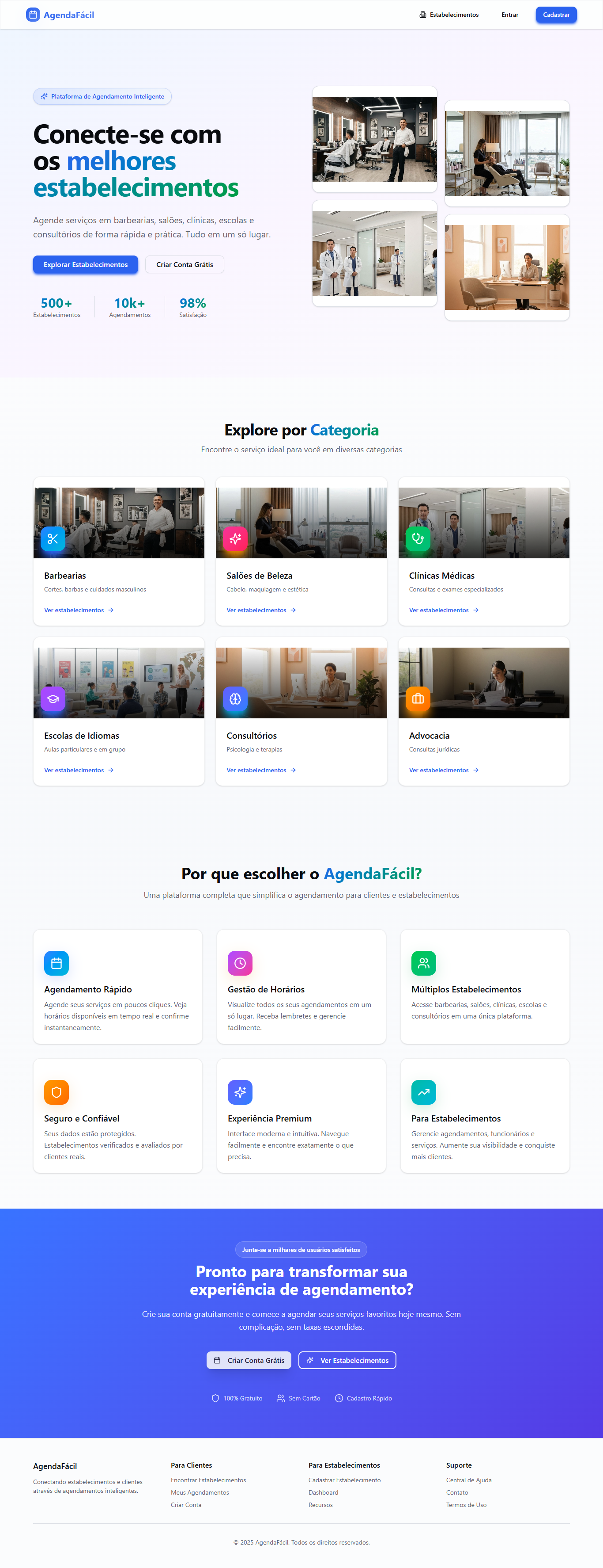 Agenda Fácil — sistema de agendamento online